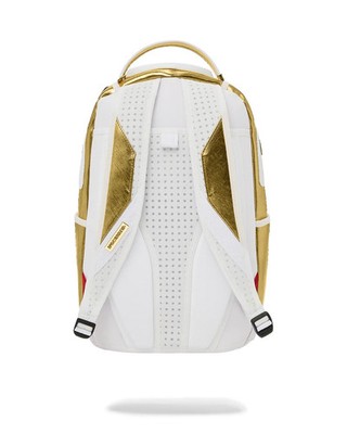 Sprayground Couture Regalia Gold Backpack?New White Bookbag  display picture 3