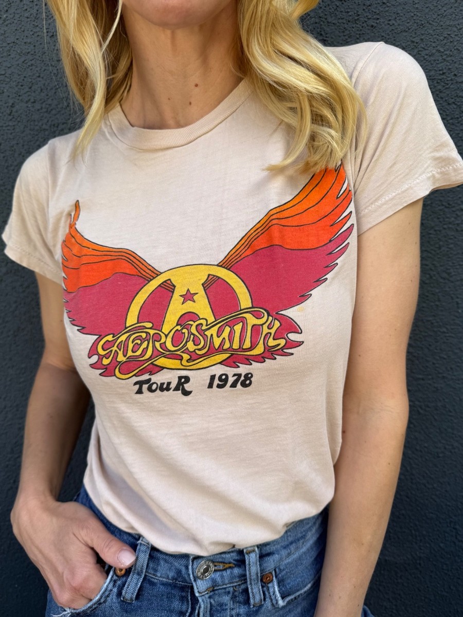 VINTAGE 70s AEROSMITH (ICONIC ROCK BAND) 1978 TOUR CONCERT T-SHIRT 