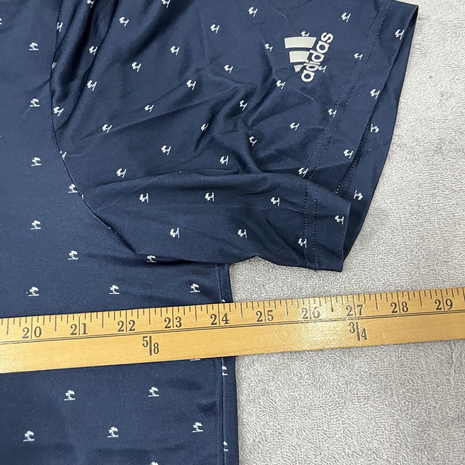 Adidas Golf Polo Shirt Mens XL Ultimate 365 All Over Print Performance thumbnail 6