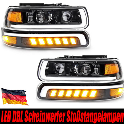 LED DRL Scheinwerfer Stoßstangelampen für 1999-02 Chevy Silverado 2000-06 Tahoe