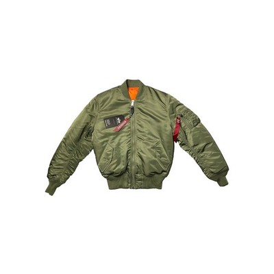Alpha Industries MA-1 Heritage Bomberjacke Jacket grün orange Herren S