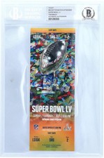 Tom Brady Tampa Bay Buccaneers Signed Super Bowl LV Ticket
