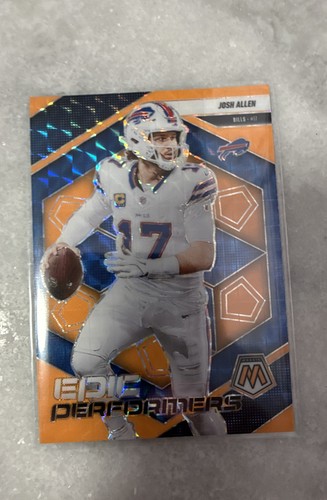 Josh Allen [Mosaic Orange Fluorescent] #9 2025 Panini Mosaic Epic Performers card