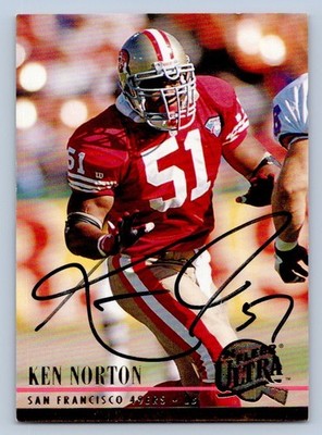 Ken Norton Signed Autograph Auto 1994 Fleer Ultra #496 San Francisco 49ers 