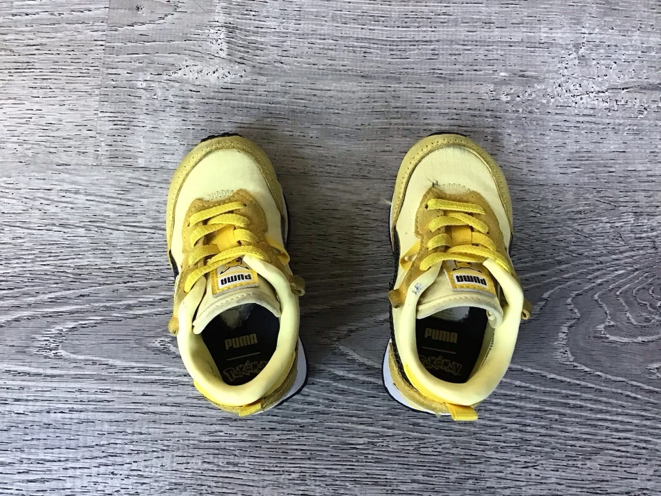Puma X Pokémon Pikachu Collab Size 5.5C (Toddler) Yellow Sneakers 387818-01 - Image 4 of 4