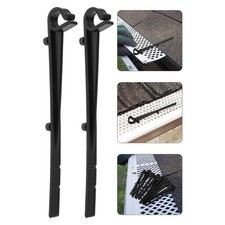 20 Pcs Gutter Guard Clips Black Plastic Gutter Hook Clips for Gutter Maintenance