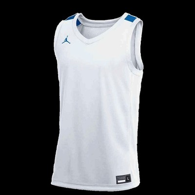 Mens Nike Jordan Overtime Basketball Jersey Royal White FQ5296-108 Size 4Xlarge 