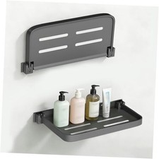 Aluminum RV Shelves, Wall-Mounted Foldable Shelf 90 Space-Saving Grey 2 Pack