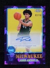 2024-25 Chrome Sapphire Edition 1973 Topps Purple 2/10 Andre Jackson Jr Auto 2d8