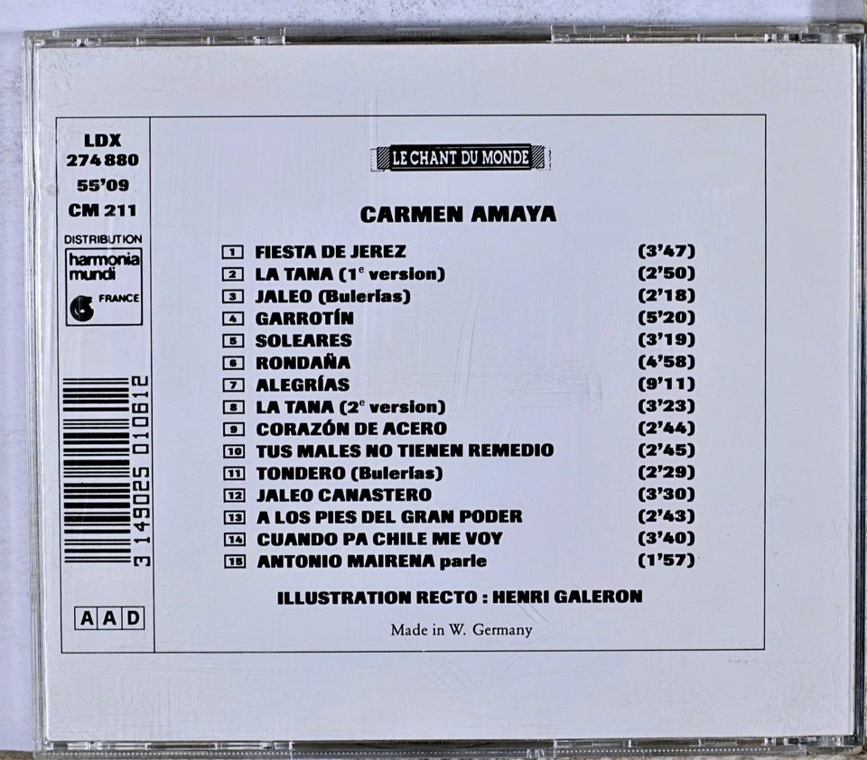 Carmen Amaya - Grandes Maestros del Flamenco, Vol. 6 (CD 1996) Foto 2 de 2