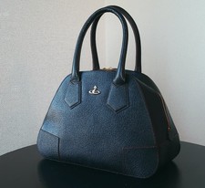 Vivienne Westwood Yasmine Handbag 2-Way Shoulder Bag Black Leather Excellent