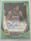 2025-26 Bowman Bronny James Auto /99 Green Geometric Refractor Lakers