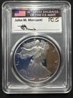 1986-S Proof American Silver Eagle PCGS PR70 DCAM John Mercanti Signed ASE