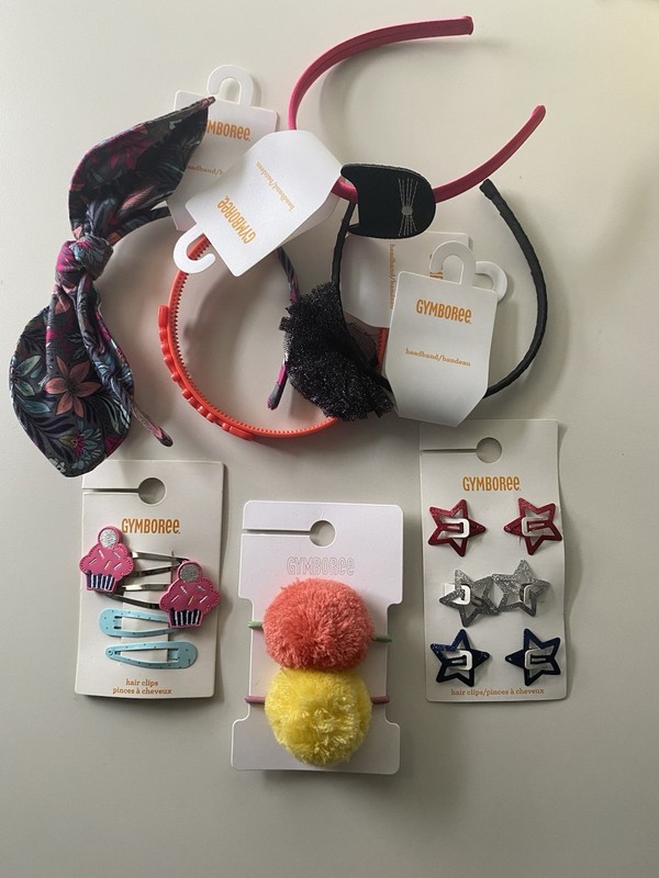 Lot of Gymboree Hair Accessories (Headbands, Ponytail Holders, Hair Clips) NEW