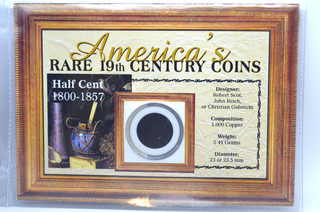 Half Cent America's Rare 19th Century Coins 1800 1857 1.0 Copper