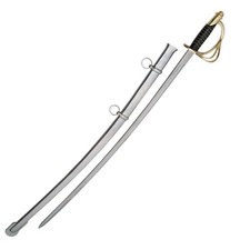 SZCO 27 Cavalry Saber Sword - Carbon Steel Blade Medieval Sword, Fencing