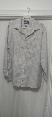 Hart Schaffner Marx Men's Sz 17 1/2  34 Light Blue Dress Shirt Long Sleeve 