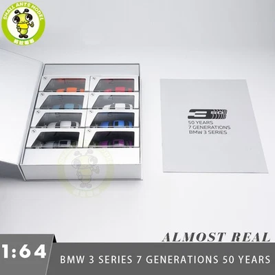 1/64 BMW 3 Series 7 Generations 50 Years Souvenir Almost Real Diecast Model Car - Image 1 of 4