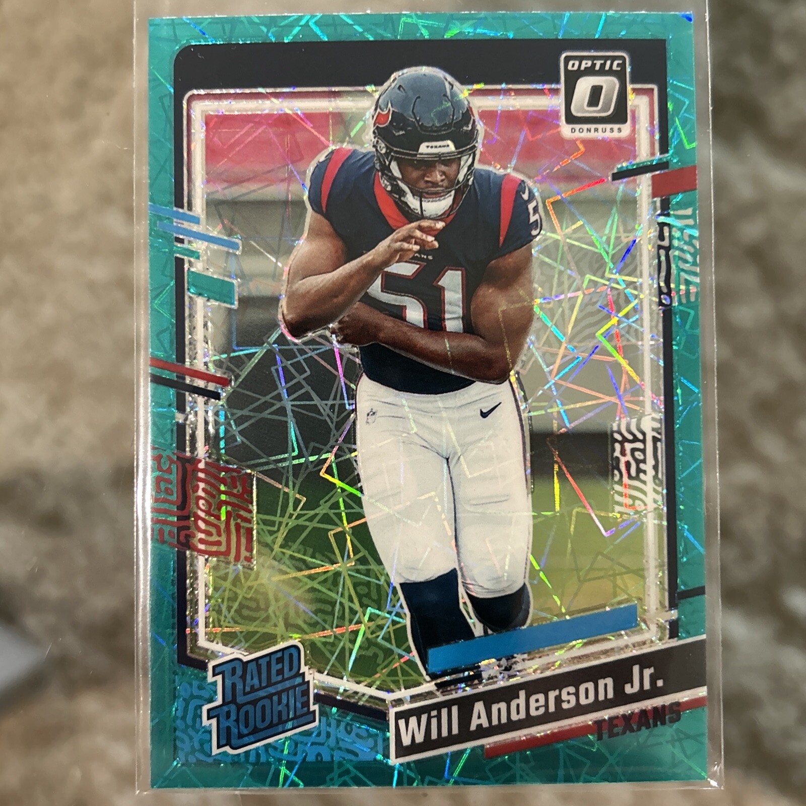 Will Anderson Jr 2023 Donruss Optic #246 Teal Velocity Houston Texans