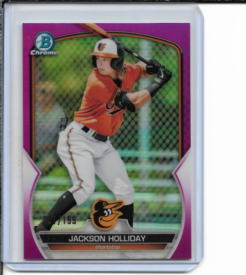 2023 Bowman Chrome Jackson Holliday Fuchsia Refractor Prospect 91/199 #BCP-20 NM