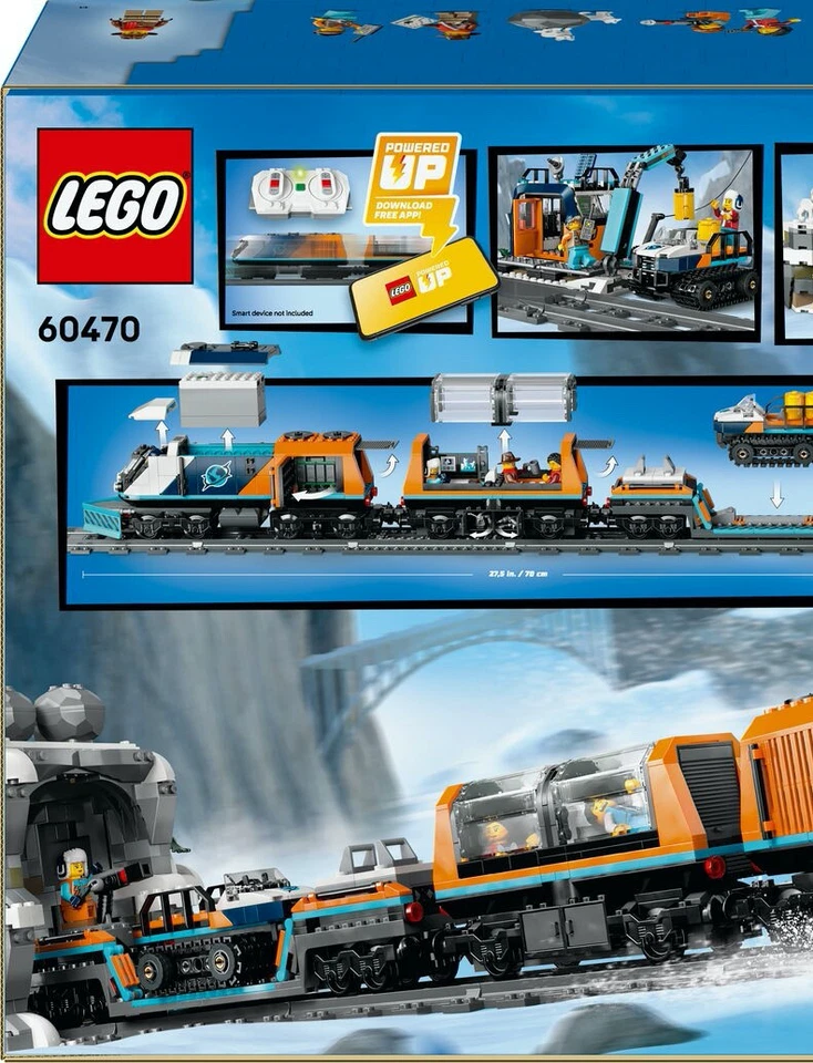 LEGO City 60470 Explorers' Arctic Polar Express Train 1517 pcs Toy Building Kit - Image 4 of 4