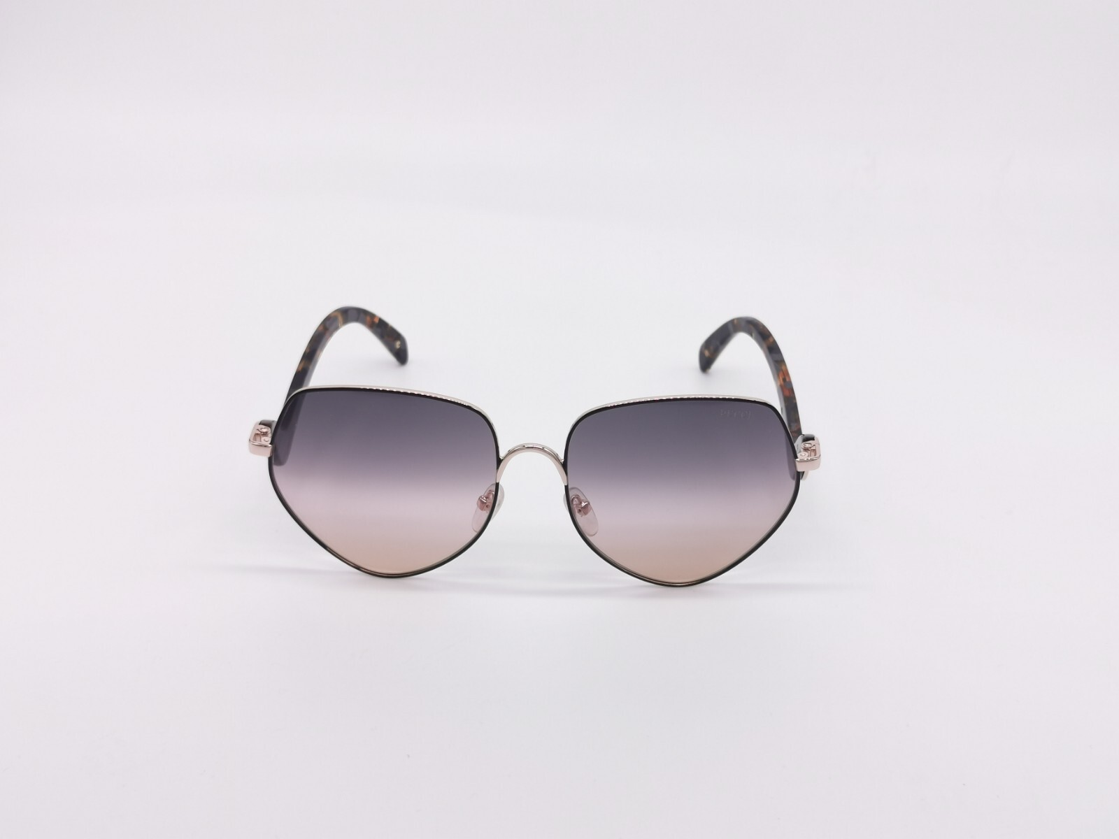 Оправа солнцезащитных очков Emilio Pucci EP119 28C Gold Black Swirl Cat Eye в металлической оправе 59-17-140