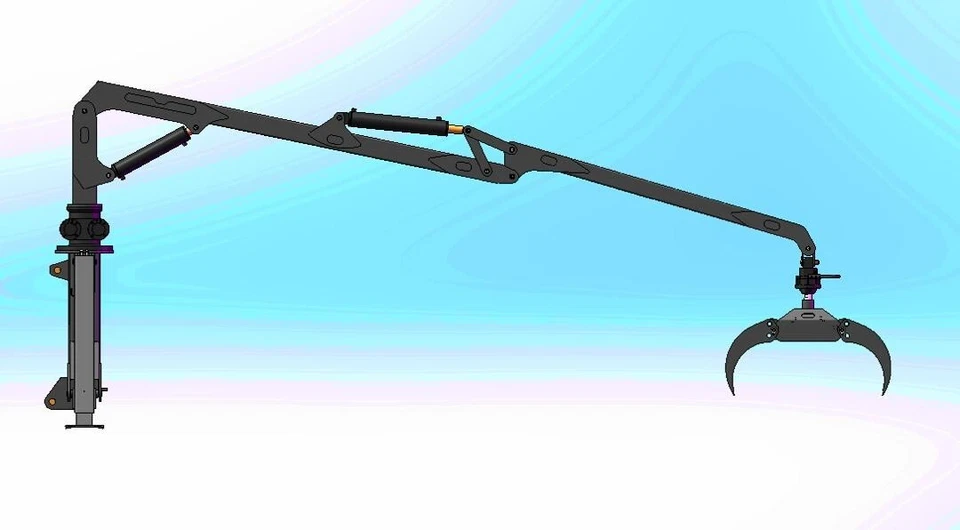 Forstkran, Rückekran, Kran mit Rotator für Dreipunkt, 4,6m, schwere Ausführung - Bild 2 von 4