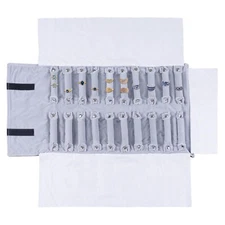 Travel Velvet Jewelry Roll Earrings Rings Necklaces Organizer Clutch Bag for ...