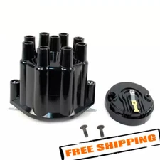 Pertronix D600700 Cap Black And Rotor 8 Cyl Flame-Thrower Billet Distributor