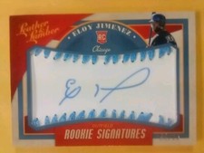 2019 Leather & Lumber Signature Eloy Jimenez RARE Rookie Auto SP NICE CARD #4/35