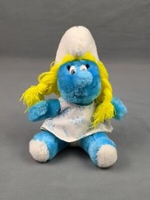 Vintage 1981 Smurfette Smurf Peyo Wallace Berrie Co. Stuffed Plush Toy 10"