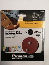 Black&Decker Piranha Schleifpapier 115mm / K120 5 St. für Schwingschleifer