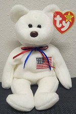 LIBEARTY Bear Ty Beanie Baby PVC Pellets Retired 5th Gen. error Hang Tag - Rare
