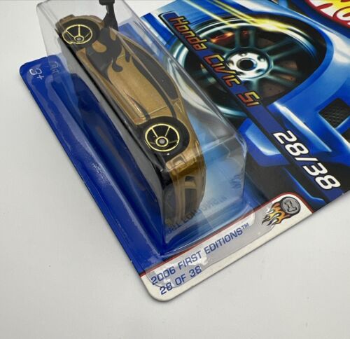 Hot Wheels 2006 First Editions HONDA CIVIC SI Candy Gold w/o5 g hubs (28/38) - Picture 3 of 9