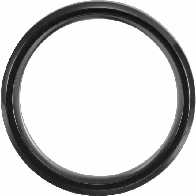 Talla 10 Negro Titanio y Madera Incrustación 8 mm Ancho Ajuste Cómodo Banda Borde Biselado Foto 2 de 2