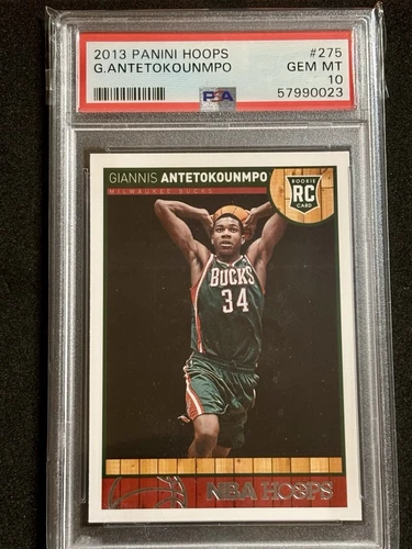 2013-14 Panini NBA Hoops Giannis Antetokounmpo #275 Rookie PSA 10 Gem Mint Bucks
