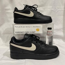 Nike Air Force 1 Low Black Natural Custom Painted Swoosh SC- 51B