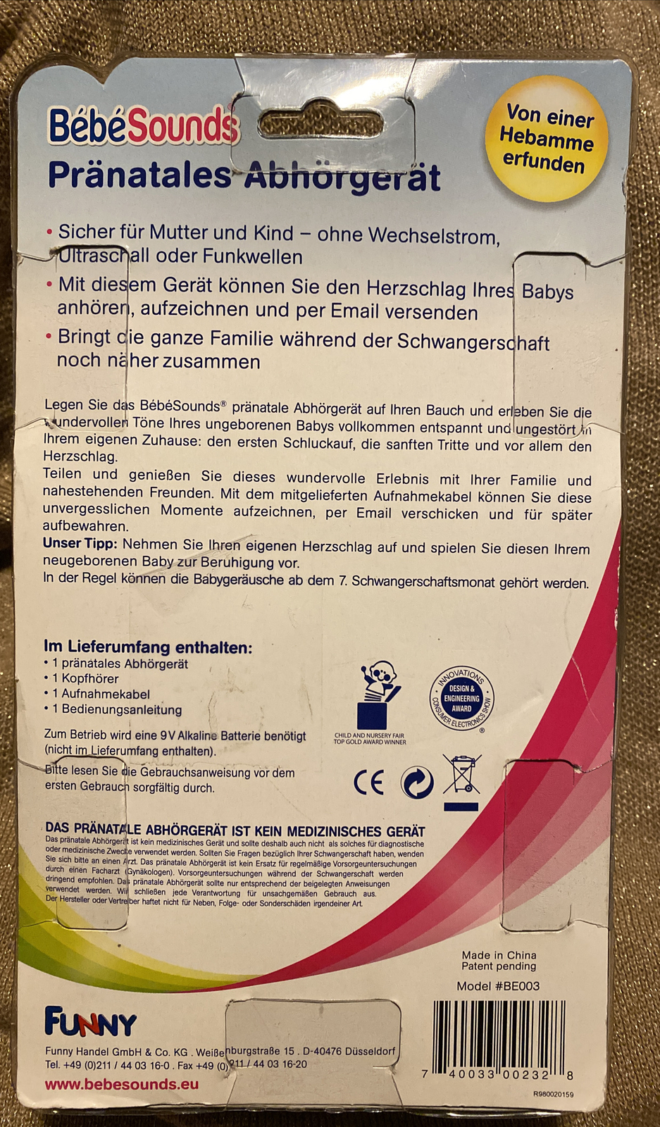 Unisar Bebe Sounds Prenatal Heart Listener Monitor Be003 L For Sale Online Ebay