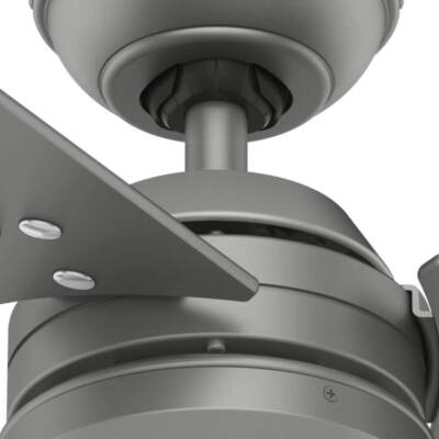 Ventilateur De Plafond Hunter Protos – Argenté – 132 Cm – Sans Lumière – Neuf