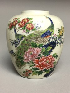 瓷crazed 日本孔雀花瓶gold Accent Ebay 瓷crazed 日本孔雀花瓶gold Accent Ebay