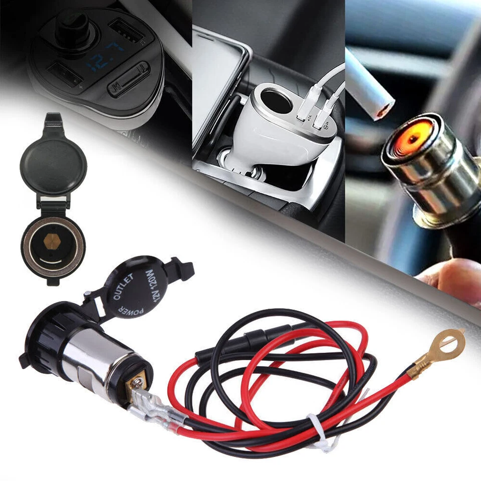 DC12V 120W Car Parts Power Socket Cigarette Lighter Outlet Lighter Socket Plug - Image 3 of 4