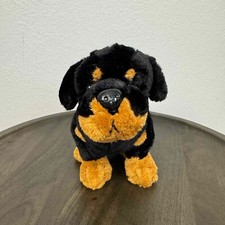 Ganz Webkinz Rottweiler Dog HM183 Plush Stuffed Animal Toy Black Brown No Code