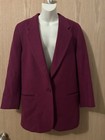 Vintage LL Bean Blazer Women's 10R Maroon Wool Cashmere Long Line Work Career — photo 1