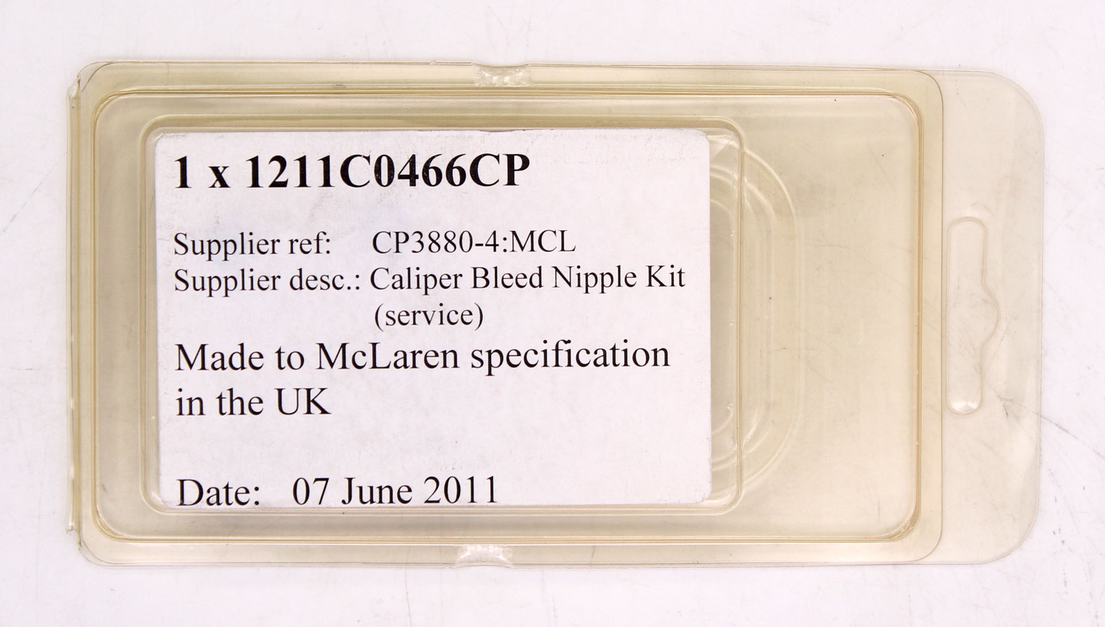 Brake Caliper Bleed Kit Part Number - 1211C0466Cp/ 11C0466Cp For McLaren