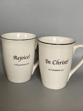 2 Bible Scripture Coffee Cups  Scripture Quotes Feed on the Word Religious
