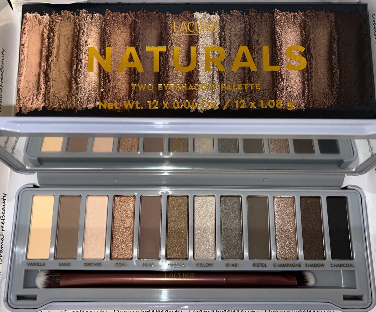 Lacura Naturals ~TWO~ 12 Warm/Cool Matte Shimmer Eyeshadow Palette