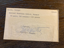 Georges Mantha Montreal Canadiens signed autograph Hockey 3x5 index card cut