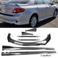 Carbon Fiber Front Bumper Lip Spoiler Splitters Body Kit For Toyota Corolla