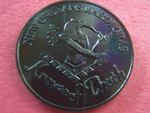 2017 THOTH'S COOKIN' Blue, Black and Gold Aluminum Mardi Gras Doubloons - Imagen 4 de 7