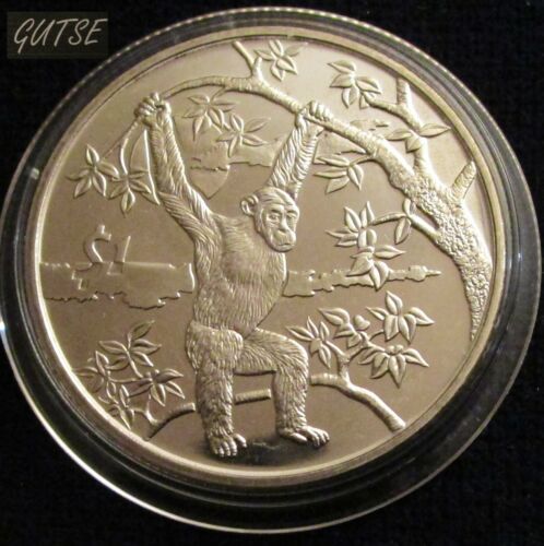 SIERRA LEONE, 1 DOLLAR 2006, SCHIMPANSE, BANKFRISCH. - Bild 1 von 2